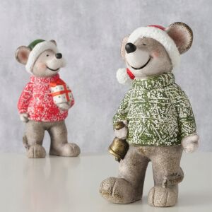 Karácsonyi díszes mackó figura 21 cm 146952669 - Karácsony