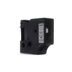 JetWorld Dymo D1 csereszalag, fekete ezüst, 19 mm x 7 m (45812) (S0720910)