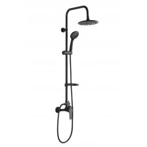 Fekete fali zuhanyszett Enna csapteleppel