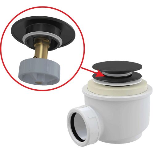 Clik-Clak zuhanylefolyó, matt fekete 146955116