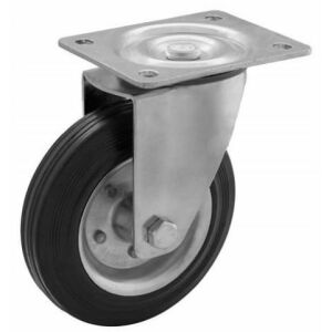 Forgókerék-készlet, 75 mm átmérőjű, acél-gumi