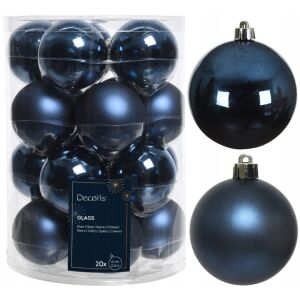 20 darabos üveg karácsonyfadísz szett, 6 cm, kék 146957475 - Szezonális dekoráció