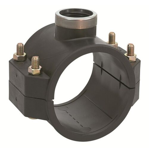 Szorítónyereg PP 110x5/4"" GW belső menet, 4 csavarhoz PN10, PE csövekhez, fekete 146958598