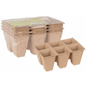 db 12x8x5-ös palántacserepekből álló készlet, biológiailag lebomló, 100%-ban természetes 146959042 - Palántanevelő tálca
