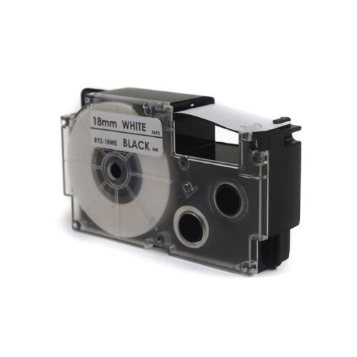 JetWorld Casio csereszíj fekete alapon 18 mm x 8 m (PT-18WE1, PT18WE1, XR-18WE1, XR18WE1) 146961275