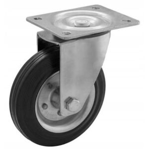 Forgógörgő készlet, acél-gumi forgókerék, 200 mm