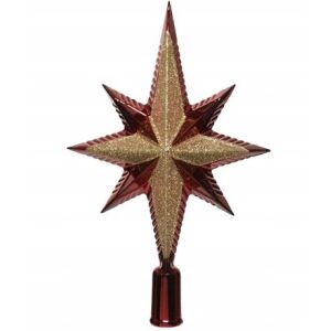 Csillámos karácsonyfadísz 25cm bordó 146963756 - Szezonális dekoráció