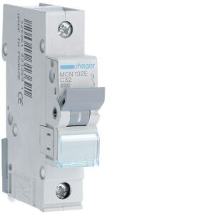 Megszakító, 6kA, C-jellemző, 1 pólusú, 32A 146963810 - Kábel & Tartozék