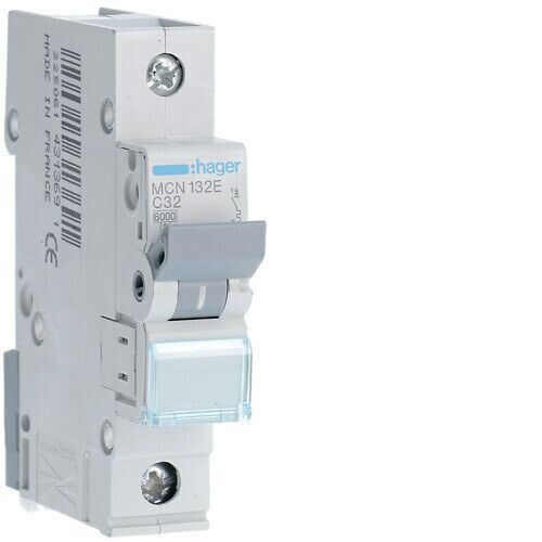 Megszakító, 6kA, C-jellemző, 1 pólusú, 32A 146963810