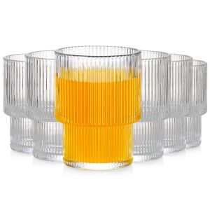 6x Bordázott Pohár Italokhoz, Vízhez és Üdítőkhöz, 190ml-es Pohárkészlet 146964092 - Pohár