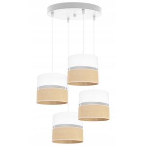 FÜGŐLÁMPA, MENNYEZETI CSILLÁR, LÁMPABÚRA 20 CM FEHÉR