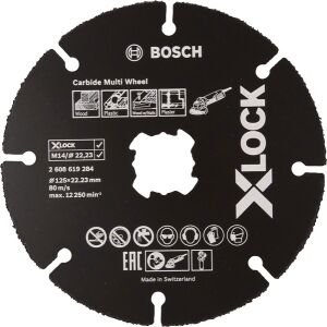 X-LOCK KEMÉNYFÉM TÖBBCÖRKÉS VÁGÓKORONG 125*1*22.23 10 DB - B 2608619369 146965052 - Építkezés & Felújítás