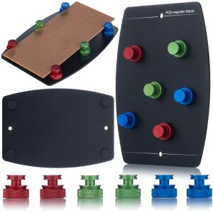 Fém mágneses rögzítőkonzol NYÁK-ok forrasztásához (panel + 6 db mágnes)