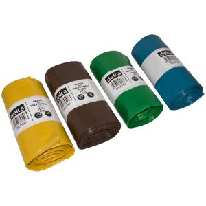 SÁRGA ÚJRAHASZNOSÍTHATÓ ZSÁK FÉMEK ÉS MŰANYAGOK 120L A10 - D-300-0120 146965212 - Szemeteszsák