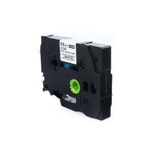 JetWorld fekete-fehér szalagcsere Brother 9 mm x 1,5 m HSe-221 (HSE221, HS-221, HS221, HS2-221, HS2221, HSC-221, HSC221) Hőre zsugorodó cső