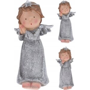 Angyal karácsonyi díszfigura ezüst 17 x 7,5 cm 1 db. 146966204 - Karácsony