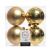 Arany színű, kerek, műanyag, törésálló gömbdíszek, 4 db-os készlet, 10 cm 146967044