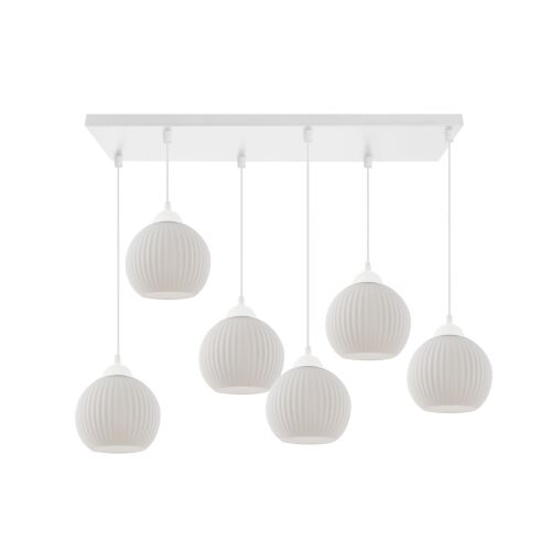 RIFFLE FEHÉR FÜGGŐLÁMPA 6 LAPOS FEHÉR ALAKÚ GÖMB E27 146967519