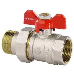 Nikkelezett szabványos golyóscsap tömszelencével, PN16, 1 hüvelykes PN16 pillangóval, N-CREW változat, 16 bar/120C 146968741 - Golyóscsap