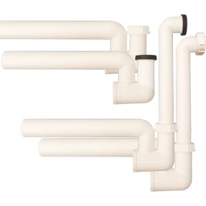 Kondenzvíz csapda DN40 vízszintes 5/4" vagy 12-18mm csatlakozással, függőleges vagy vízszintes, szagblokkolóval és tisztítóval