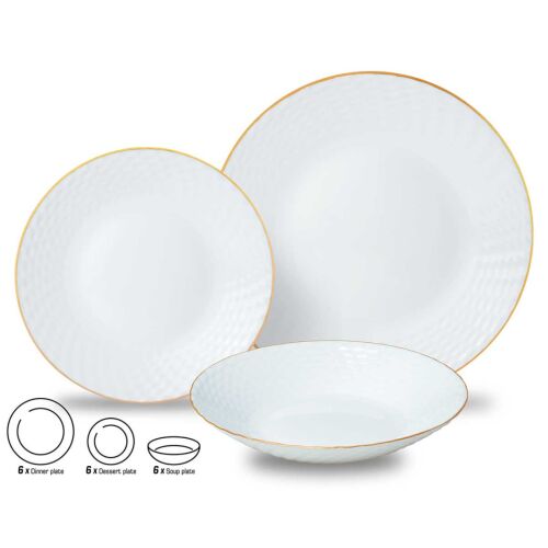 OPÁL VACSORASZETT 6 SZEMÉLYRE 18 DARABOS KINGHOFF KH-1876 146970770