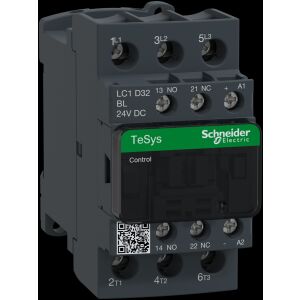 Tápkontaktor TeSys D AC3 32A 3P 1NO 1NC tekercs 24VDC alacsony fogyasztás