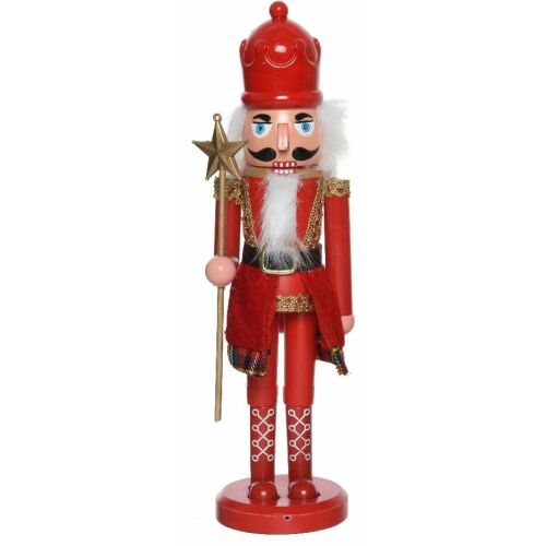 Diótörő figura, piros, 28 cm