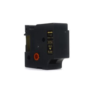 JetWorld Replacement Dymo D1 Tape Gold, fekete, 24mm x 7m (53724)