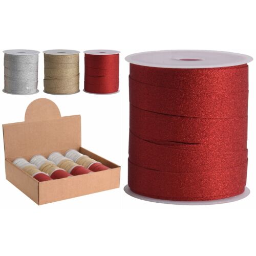 Csillámos karácsonyi szalag 10mm x 10m fényes 1 darab 146975886