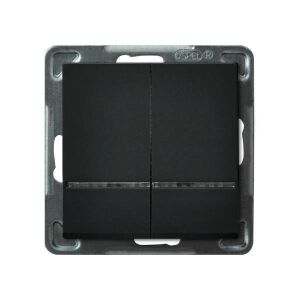 Kétcsoportos csillárkapcsoló kék megvilágítással, fekete metál SONATA