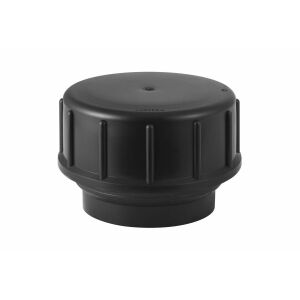 PEHD menetes csatlakozó sapkával 50, fekete (HDPE csatorna)