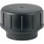 PEHD menetes csatlakozó sapkával 50, fekete (HDPE csatorna) 146976988
