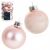 Zestaw 16 szt. szklanych bombek choinkowych jasnoróżowych 3,5 cm mat połysk 146979105