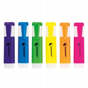 Zestaw zakreślaczy biurowych szkolnych 6 szt. flamastry 6 kolorów