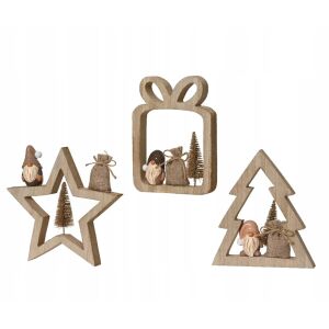 Figurka Świąteczna drewniana na stół gnom 16,5 cm 1szt 146980237 - Karácsony