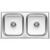 Beépíthető acél mosogató, 2 medencés, dekoratív, 78 x 43 cm 146980221
