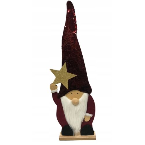 Mikulás figura piros csillaggal, 63 cm 146980686