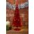Figurka świąteczna dekoracyjne drzewko czerwone PVC 30x11 cm 146981074