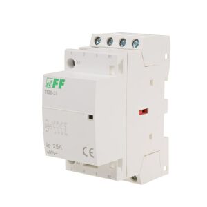 Moduláris kontaktor ST25-31 moduláris kontaktor érintkezők 3NO+1NC I=25A feszültség tekercs U=230V AC 2 modul