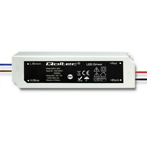 Kapcsoló LED tápegység IP67 36W 12V 3A Vízálló