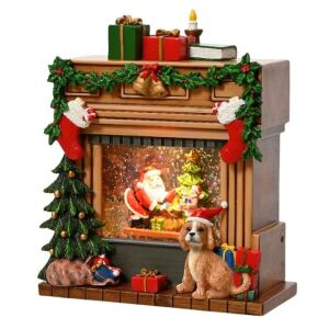 Figurka świąteczna kominek LED ciepły biały 23cm 146982972 - Szezonális dekoráció