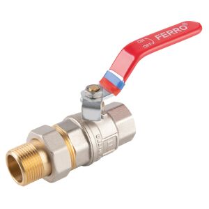 F-Power 1 1/4 hüvelykes anya/apa golyóscsap karral, csavaros csatlakozással 146983499 - Golyóscsap