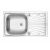 Egymedencés, beépített acél mosogató 76 x 43 cm 146983549