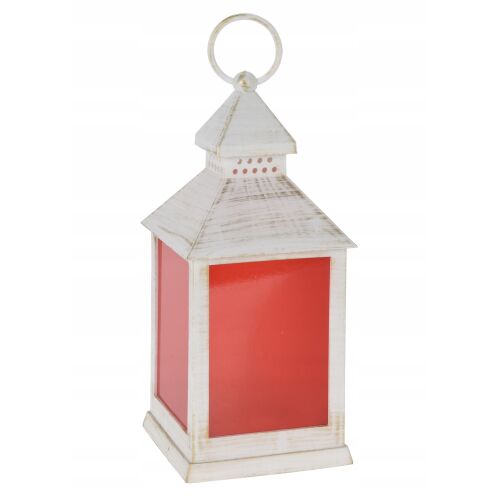 Karácsonyi lámpás LED lánggal, fehér, 23x10 cm 146983814