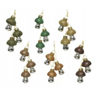 Karácsonyfadíszek, üveg gomba medálok, 5 cm, 3 darab 146985173 - Szezonális dekoráció