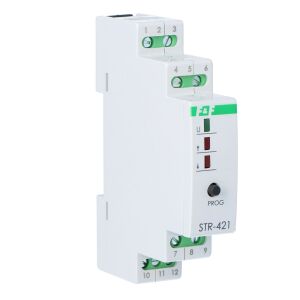 STR-421 kétgombos redőnyvezérlő, Un=24V AC, 8A, 1 modul