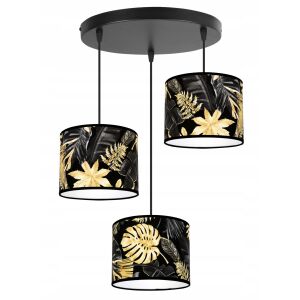 MENNYEZETI LÁMPA, LÁMPABÚRA, ARANY VIRÁGOK, LED