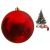 Piros karácsonyfa gömbdísz 25 cm nagy fényes 1 db 146987106