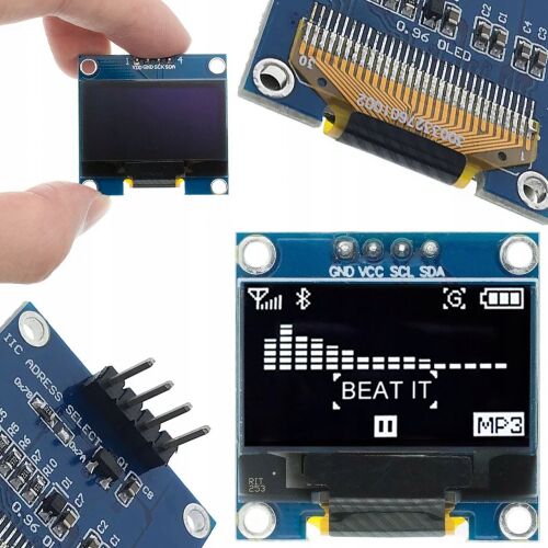 Rosfix OLED kijelző modul 0,96" 4 tűs fehér