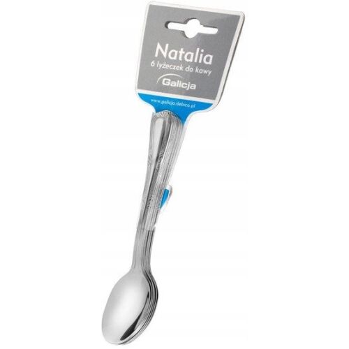Natalia ezüst desszerteskanál kávéhoz és teához, 6 db.